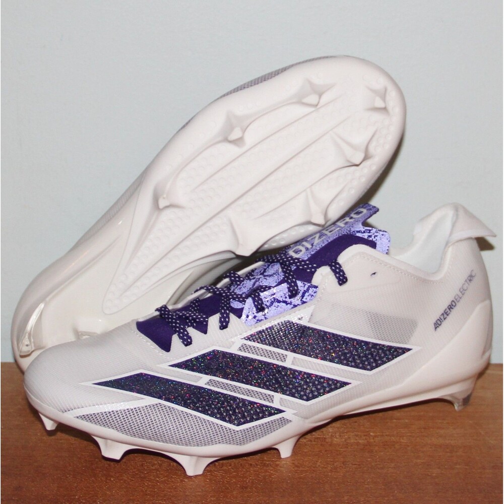 Adidas Adizero Electric Football Cleats Mens 11 White Purple